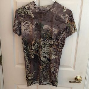 Team Realtree Mens Camo Fitted Shirt Sz Smallb